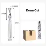 SpeTool –  spiralni rezkar Downcut 6 mm 24 mm - 1 kos - slika 4