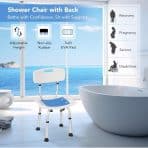 CAREBODA ergonomski tuš stol z nastavljivo višino - slika 2