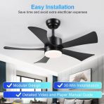 BAYDAY stropni ventilator z lučjo z daljinskim upravljanjem in aplikacijo - slika 5