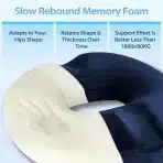HOMCA sedežni blazinica  – Spominska pena, Donut oblika - slika 8