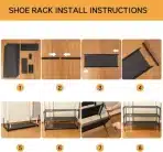 Olyreo – Kovinski 3-nivojski regal za čevlje - slika 7