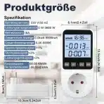 MECHEER merilnik porabe energije – bel - slika 2