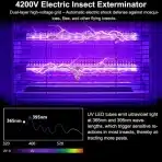 WUEAOA – Električni uničevalec insektov 10 W za stensko montažo - slika 2