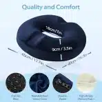 HOMCA sedežni blazinica  – Spominska pena, Donut oblika - slika 3