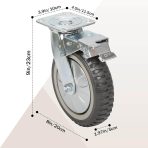 UYOYOUS set 4 industrijskih transportnih koles z dvema zavorama - slika 5