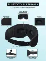 LC-dolida – 3D spalna maska z Bluetooth  slušalkami - slika 3