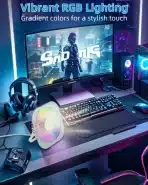 GOBRILLFUN RGB namizni ventilator – USB, 3 hitrosti, 180° nagib - slika 7