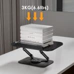 SUPEDESK črno leseno 360° nastavljivo stojalo za knjige in tablice - slika 6