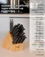 Shenzhen Knives – Velik lesen blok za nože z 20 režami - slika 6