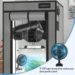 AYGROCHY 10 W 10-stopenjski ventilator za rastline z nastavkom - slika 2