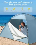 FORCEATT lahkotni prenosni plažni šotor za senco za 3-4 osebe - slika 2
