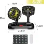 Sunshine Smile – Avtomobilski ventilator za zadnje sedeže - slika 4