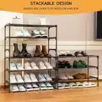 Olyreo – Kovinski 3-nivojski regal za čevlje - slika 3