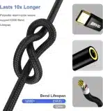 ENVEL USB-C na 3,5 mm adapter za slušalke 1 kos – črn - slika 6