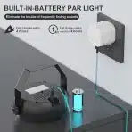 Rtktoup – 1 kos polnilna RGB LED reflektorska luč 12 LED - mini - slika 5
