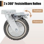 UYOYOUS set 4 industrijskih transportnih koles z dvema zavorama - slika 4