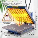 PLANETFLAME toplotna preša za tekstil in sublimacijo – 38 × 38 cm - slika 2
