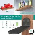 WELDUN stenska nosilca za police – 2 kosa, 10 cm, črna - slika 5