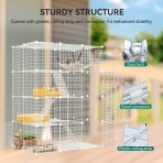 YITAHOME 4-nivojska kovinska kletka za mačke in druge hišne ljubljenčke - slika 3