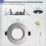 Wondlumi – Set 12 vgradnih LED okvirjev GU10 - slika 5