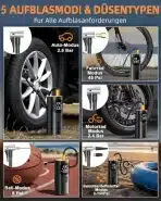 NHOWIN – prenosna baterijska mini zračna tlačilka 150 PSI - slika 5
