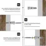 QOOSIKICC 110 kos samovrtnih vložkov  za mavčne plošče – M4X40mm - slika 6