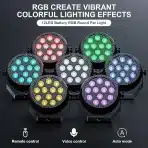 Rtktoup – 1 kos polnilna RGB LED reflektorska luč 12 LED - mini - slika 6
