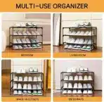 Olyreo – Kovinski 3-nivojski regal za čevlje - slika 5