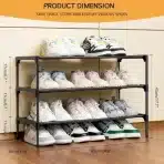 Olyreo – Kovinski 3-nivojski regal za čevlje - slika 6