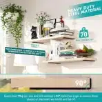 Yeabett – 2 kosa kovinskih nosilcev za police 25cm, črna) - slika 7