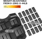 PROIRON nastavljiva obtežena oprsnica za telovadbo – 20 kg - slika 2