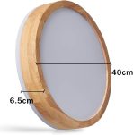 BAEROLC Zatemnljiva LED stropna svetilka iz lesa z daljinskim upravljalnikom - 40 cm - slika 3