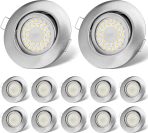 CLOKSH 230 V Vgradni LED stropni reflektorji - komplet 12 kosov