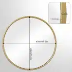 WOLTU – okroglo stensko ogledalo 40cm zlato - slika 4