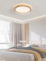 BAEROLC Zatemnljiva LED stropna svetilka iz lesa z daljinskim upravljalnikom - 40 cm - slika 6