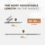 Wuglo - varnostni pas za psa 30–95 cm - siva - slika 2
