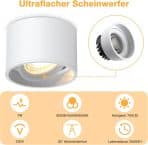 ACELIFE LED 7W nadometni zatemnilni stropni reflektorji - komplet 4 kosov - slika 2