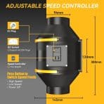 FANGOFAST 100 mm cevni odvodni ventilator za prezračevanje prostorov - slika 4