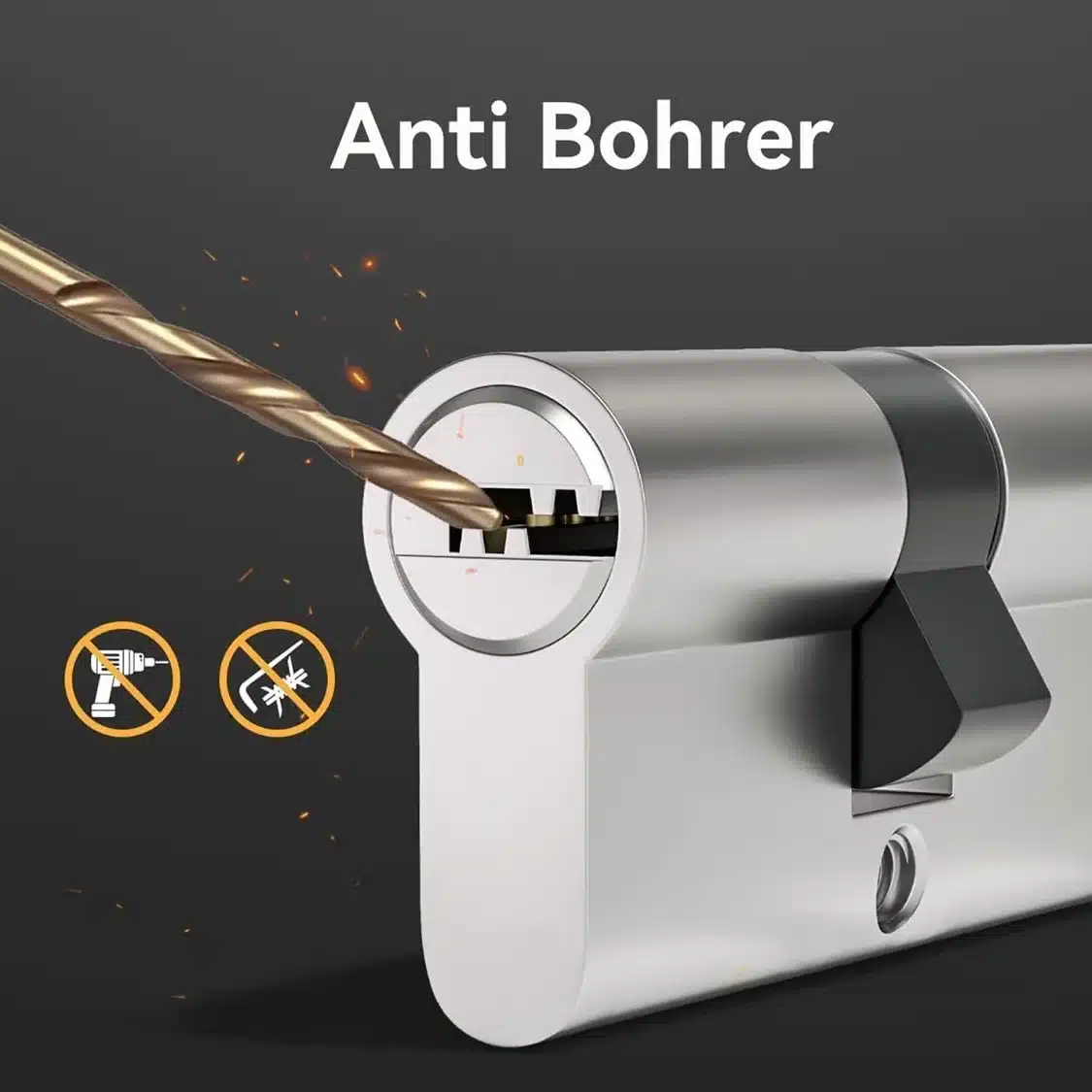 MANICAF Knopcilinder 30/30 – 60 Mm Europrofiel – Messing – 3 Sleutels – Anti-inbraak – Voor Voordeuren & Binnendeuren