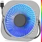 GOBRILLFUN rgb namizni ventilator usb siv