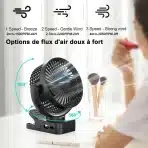 GOBRILLFUN baterijski namizni ventilator s sponko - slika 5