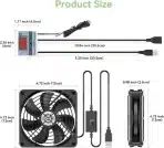 ELUTENG - usb ventilator 120 mm s termostatom - slika 2