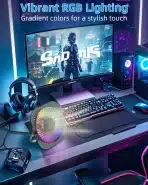 GOBRILLFUN rgb namizni ventilator usb siv - slika 4