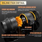 FANGOFAST 100 mm cevni odvodni ventilator za prezračevanje prostorov - slika 3