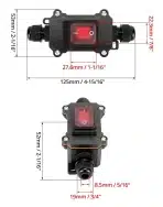 QWORK – IP65 vodotesno linijsko stikalo z indikatorjem (220 V, 30 A) - slika 5