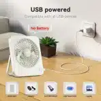 ivoler usb mini ventilator - bel - slika 3