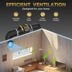 FANGOFAST 100 mm cevni odvodni ventilator za prezračevanje prostorov - slika 2