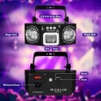 VICALO RGB LED Disco luč z dvojnima disco kroglicama - slika 5
