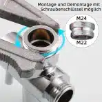 Tecmolog triosmerni ventil za pipo – krom, adapter m22–m24 - slika 6