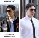 FEISEDY – retro 70s kvadratna očala UV400 - slika 7